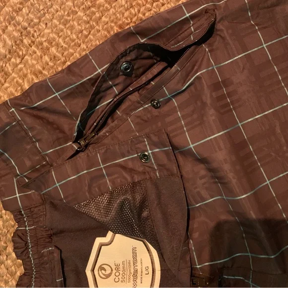 Stylish Men's Brown Large CORE POWDERROOM ski snow pants - Picture 4 of 6